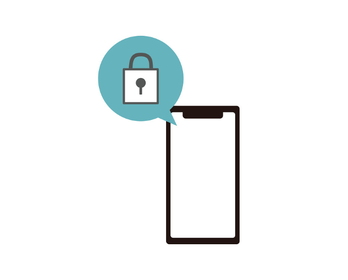 Illustration of an image of a smart phone with good security