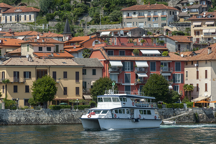 Tourist ship on Lake Maggiore in front of Cannero Riviera in northern Italy Tourist ship on Lake Maggiore in front of Cannero Riviera in northern Italy, by Zoonar J rgen Wacke