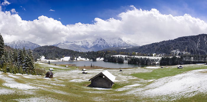 wide panorama landscapes in Bavaria with alps mountains in winter wide panorama landscapes in Bavaria with alps mountains in winter, by Zoonar Wolfilser