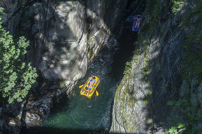 Tourists in the Orrido di Sant Anna gorge on the Cannobino river near Cannobio Tourists in the Orrido di Sant Anna gorge on the Cannobino river near Cannobio, by Zoonar J rgen Wacke