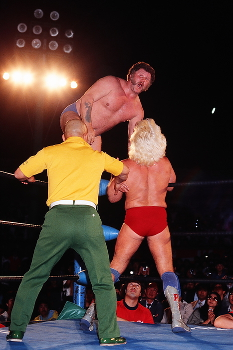 1984 Harley Race v Ric Flair Harley Race and Ric Flair compete during the All Japan Pro Wrestling event in Tokyo, Japan on May 22, 1984.  Photo by Yukio Hiraku AFLO 