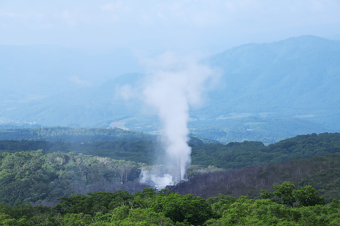 Steam eruption in Rankoshi, Hokkaido Steam is erupting from a geothermal power generation research site in Rankoshi, Hokkaido, Japan on July 29, 2023. High levels of arsenic have been found in water at a drilling site.  Photo by Masaaki Tanaka AFLO 
