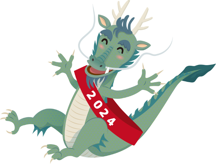 Clip art of dragon jumping with tusk 2024 year of the dragon