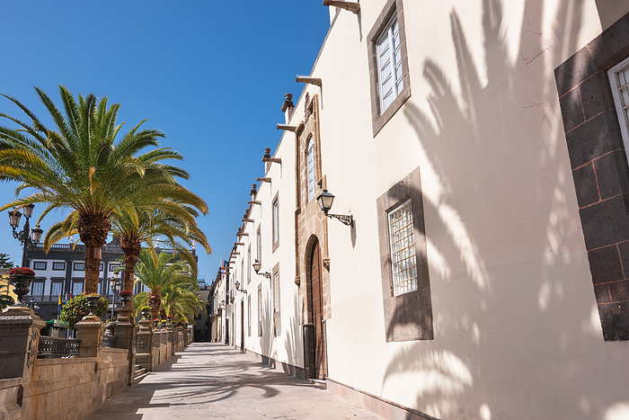 Las Palmas de Gran Canaria, Spain. Urban landscape, colonial houses in Vegueta. Las Palmas de Gran Canaria, Spain. Urban landscape, colonial houses in Vegueta.