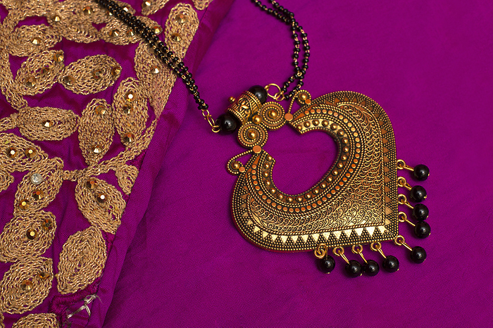 Artificial golden temple necklace. Artificial golden temple necklace.