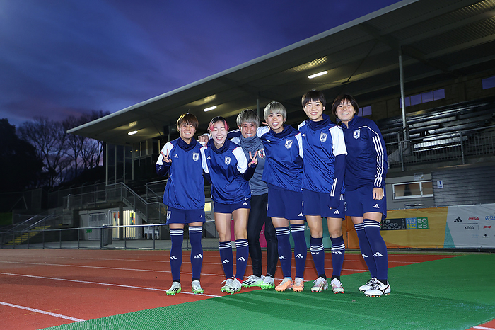 FIFA Women s World Cup 2023 Japan players pose during a training session ahead of the FIFA Women s World Cup 2023 Round of 16 match against Norway at Newtown Park in Wellington, New Zealand, August 4, 2023.  Photo by JFA AFLO 