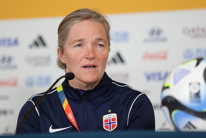 2023 FIFA Women s World Cup Norway Press Conference Hege RIISE  NOR , Aug 4, 2023   Football   Soccer : Head Coach Hege RIISE of Norway attend a press conference ahead of the FIFA Womens World Cup Australia   New Zealand 2023 Round 16 match between Japan and Norway at Wellington Regional Stadium in Wellington, New Zealand.  Photo by AFLO 