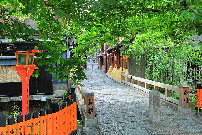 Townscape of Gion with fresh greenery Kyoto City, Kyoto Prefecture