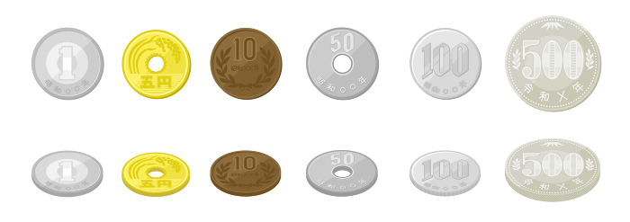 Set of coins *Created by Affinity Designer