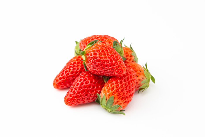 Fresh Strawberries on White Background