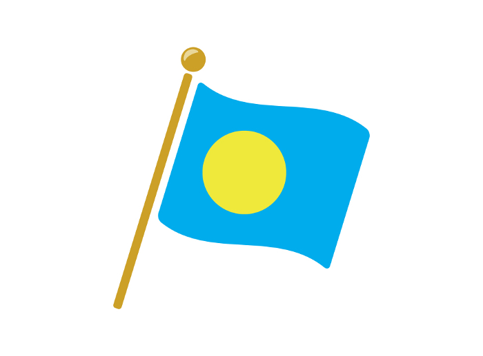 Palau flag icon vector illustration