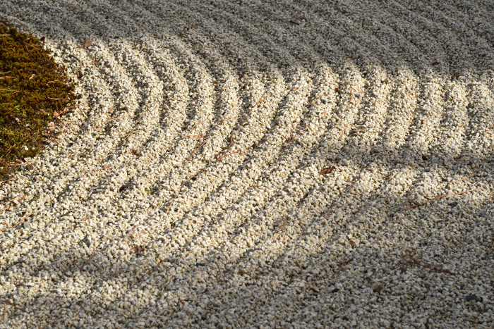 Sand pattern, Karesansui, Japanese garden
