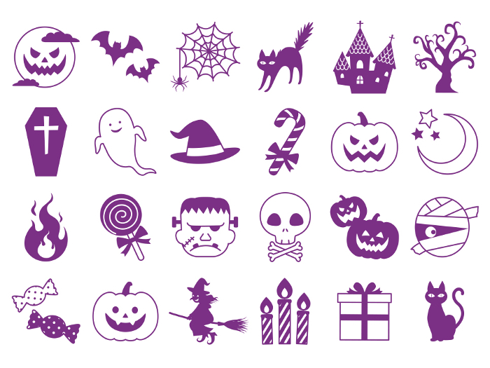 Halloween Icon_One color_Purple