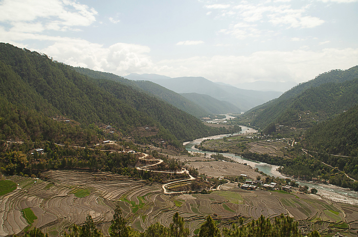 Beautiful landscape, Punakha District, Bhutan Beautiful landscape, Punakha District, Bhutan