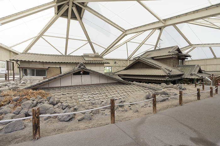 Mudslide damaged house preservation park Minamishimabara City, Nagasaki Date photographed: May 30, 2022 Houses that were buried by a mudslide on August 9, 1992, are preserved and exhibited in their original condition. The average depth of burial is approximately 2.8 meters.