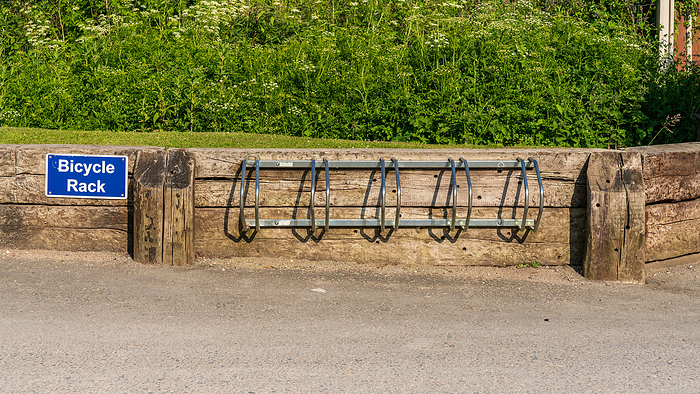 Bicycle rack in Llanddulas, Clwyd, Wales, UK Bicycle rack in Llanddulas, Clwyd, Wales, UK