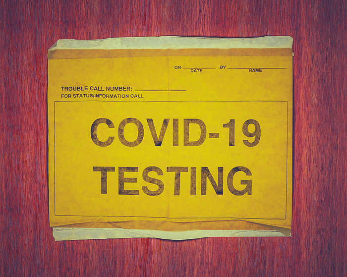 Sign For A COVID 19 Testing Station Sign For A COVID 19 Testing Station