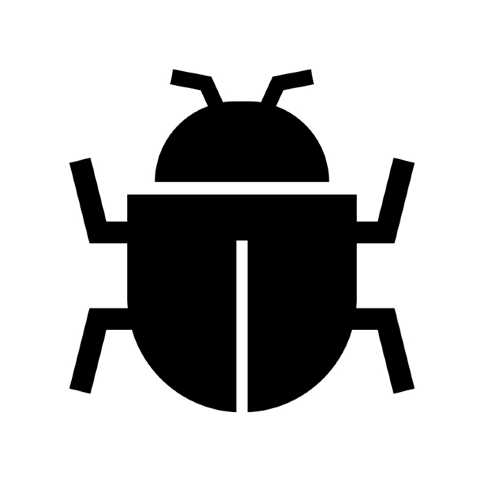 Silhouette icon of insect. Vector.