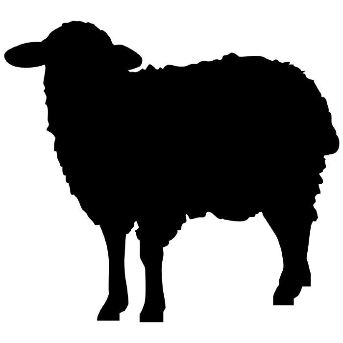 Illustration of sheep silhouette vector