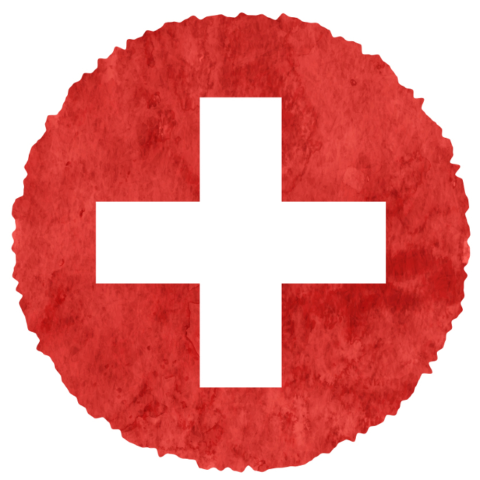 Switzerland Flag Watercolor Circle Icon
