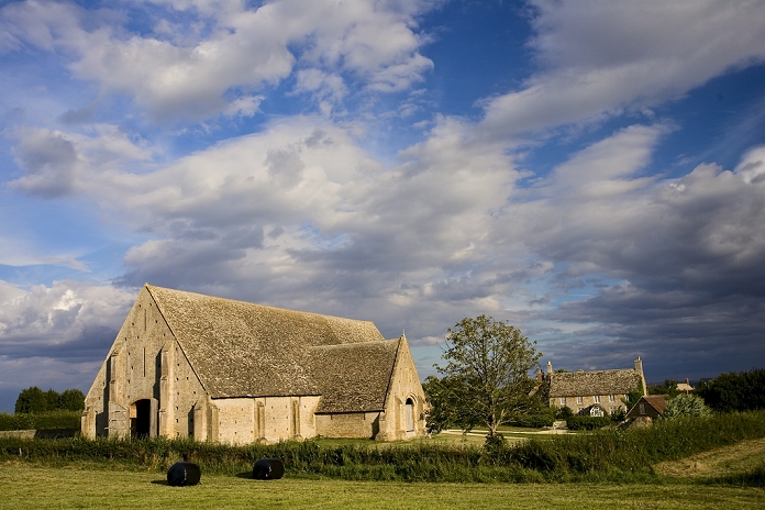 Cotswolds, England Great Coxwell Barn, built 1300, owned by the National Trust, in The Cotswolds, Oxfordshire, UK