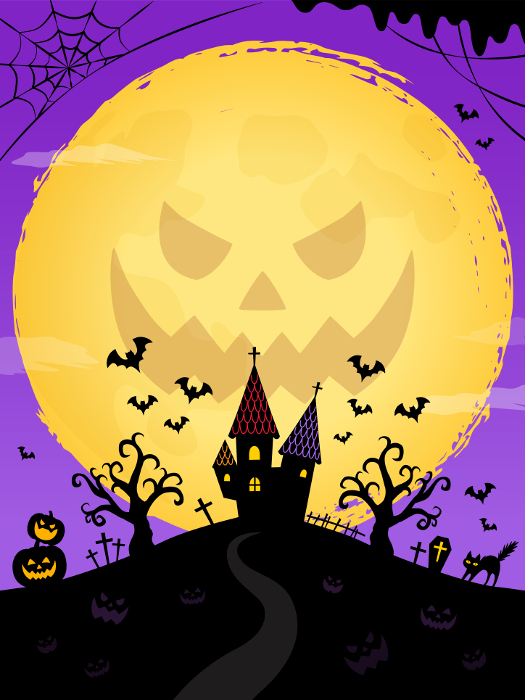 Halloween Background_Moon Fairy_Purple_Vertical (3:4)