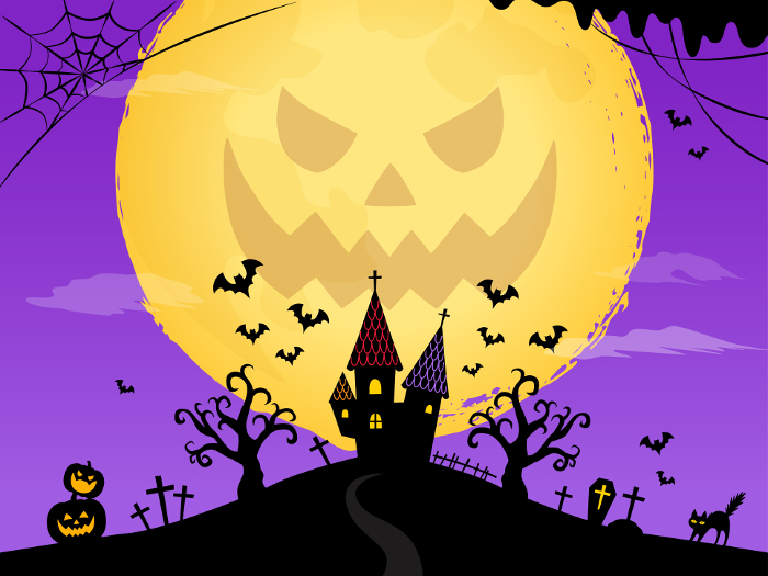 Halloween Background_Moon Fairy_Purple