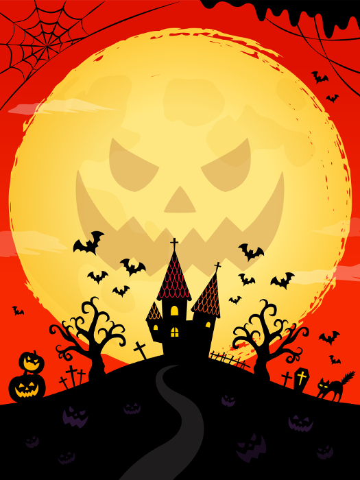 Halloween Background_Moon Fairy_Red_Vertical (3:4)
