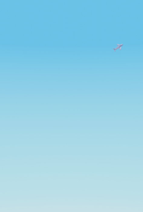 Airplane flying gracefully in a cloudless blue sky