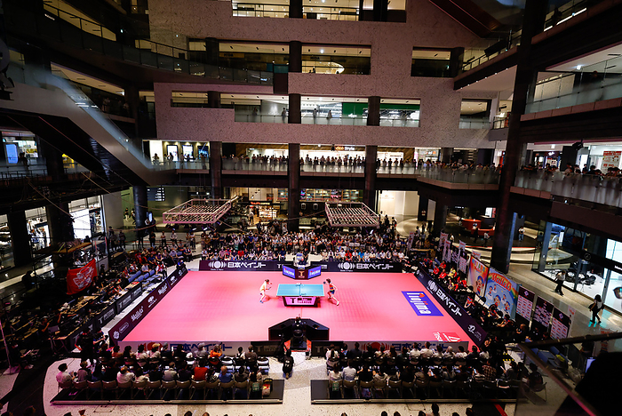 2023 24 T League General view of Grand Front Osaka, August  25, 2023   Table Tennis : 2023 2024 Nojima T.LEAGUE between Nippon Paint Mallets   Nippon Life Red Elf Match 2 at Grand Front Osaka, Osaka, Japan.  Photo by Nippon Paint Mallets T.LEAGUE AFLO 