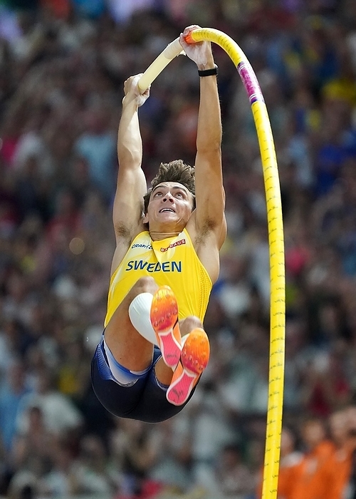 World Athletics Championships 2023 Budapest  Armand Duplantis  ZWE  gold medallist Pole Vault men during the 19th edition World Athletics Championships on August 26, 2023 in the National Athletics Centre in Budapest, Hungary   Photo by SCS Soenar Chamid AFLO  HOLLAND OUT 