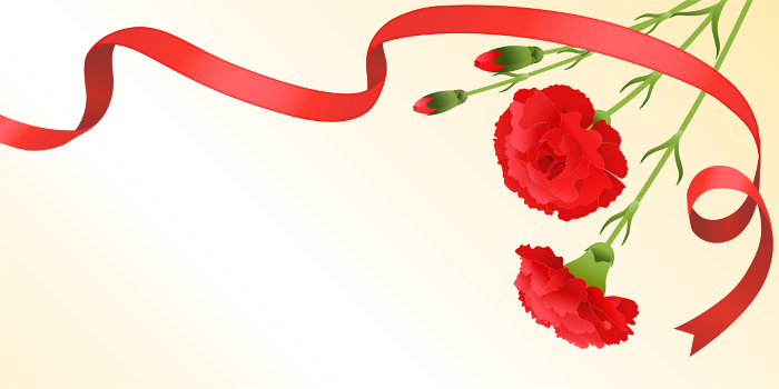 Image of carnation and ribbon_banner background frame (2:1)