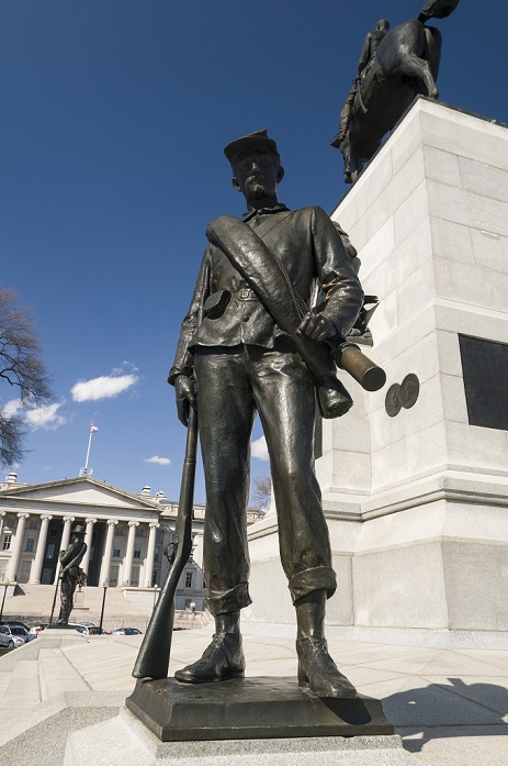 United States of America William Tecumseh Sherman monument in Sherman Square in Washington, D.C., United States of America, North America
