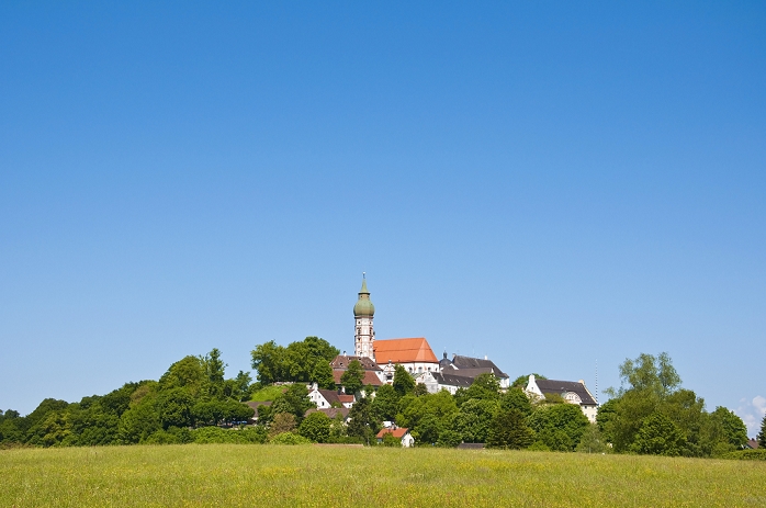 Germany, Bavaria, View of Andechs Abbey