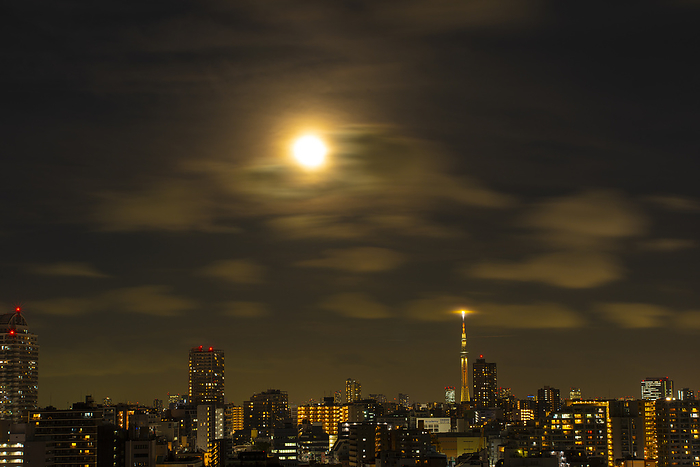 super moon night view