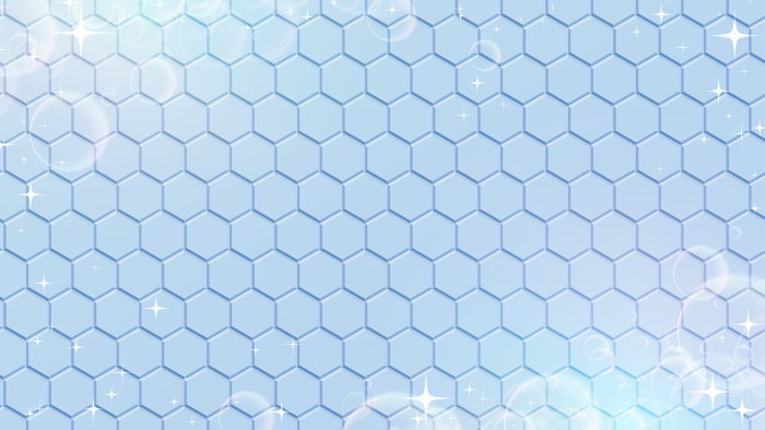 Blue hexagon pattern background.