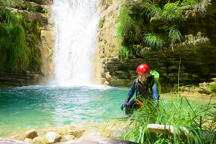 Canyoneering in Forcos Canyon in Spanish Pyrenees