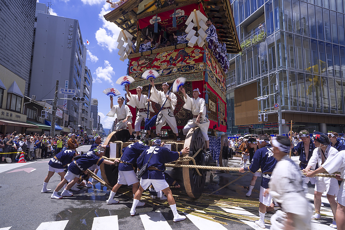 Gion Festival Yamaboko Junko  float procession  Kyoto City Mae matsuri  Mae festival  Registered as Intangible Cultural Heritage by UNESCO 