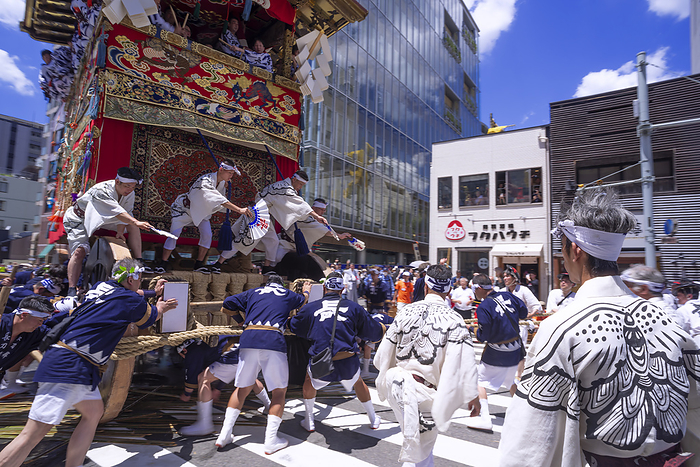 Gion Festival Yamaboko Junko  float procession  Kyoto City Mae matsuri  Mae festival  Registered as Intangible Cultural Heritage by UNESCO 