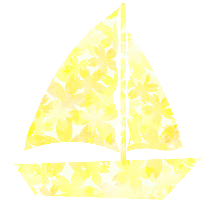 Illustration Material yacht Watercolor yellow