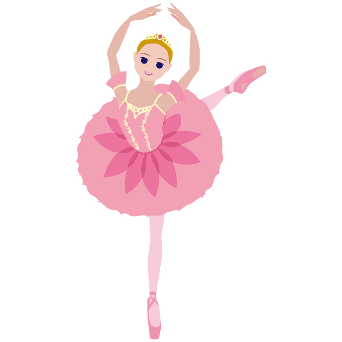 Clip art of simple dancer_Illustration of ballerina dancing the spirit of the Nutcracker, the ballet 