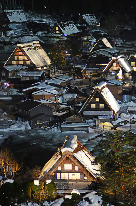 Snowy Gassho-Zukuri Village Shirakawa-go Gifu Prefecture