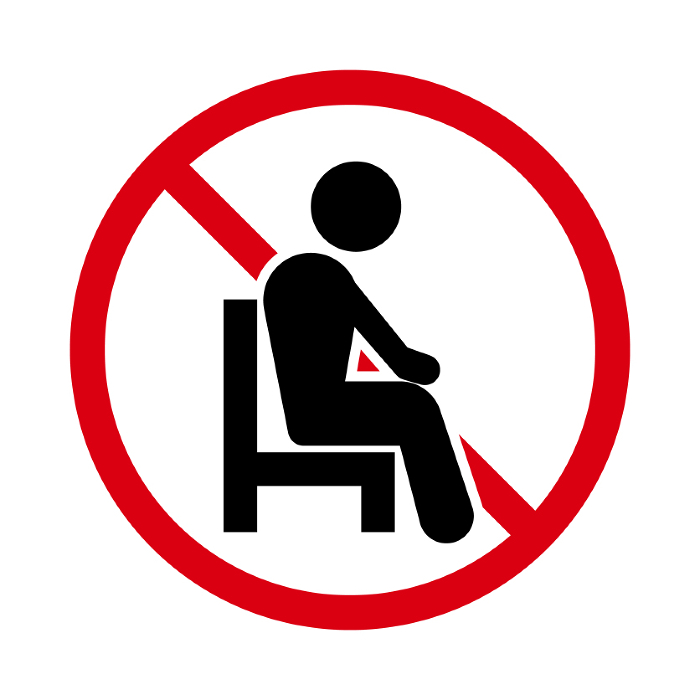 Do not sit here sign. Vector.