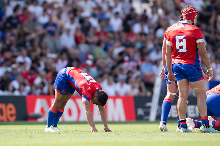 2023 Rugby World Cup Chile player stretches during the 2023 Rugby World Cup Pool D match between Japan and Chile at the Stadium de Toulouse in Toulouse, France on September 10, 2023.  Photo by Yuka Shiga AFLO 
