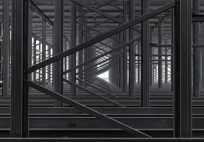 Steel construction of a high bay warehouse Steel Construction of a High Bay Warehouse, by Zoonar ROBERT JANK