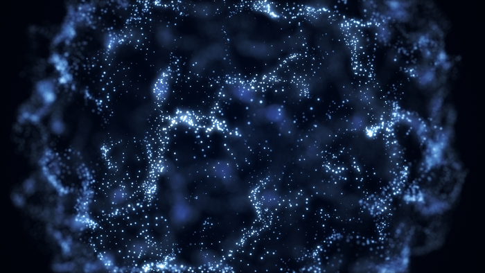 Blue glitter, star particle backgrounds. Galaxy, universe. Loop.