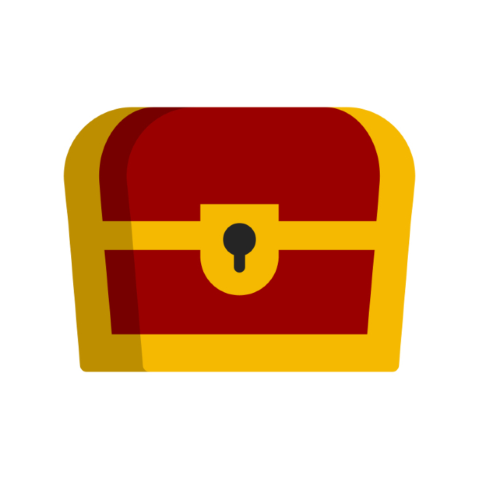 Modern treasure chest icon. Vector.