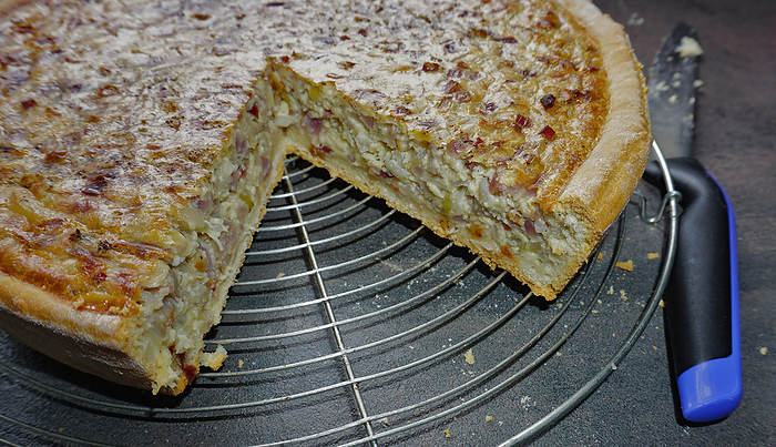 german onion cake with onion and bacon German Onion Cake with Onion and Bacon, by Zoonar J rgen Vogt