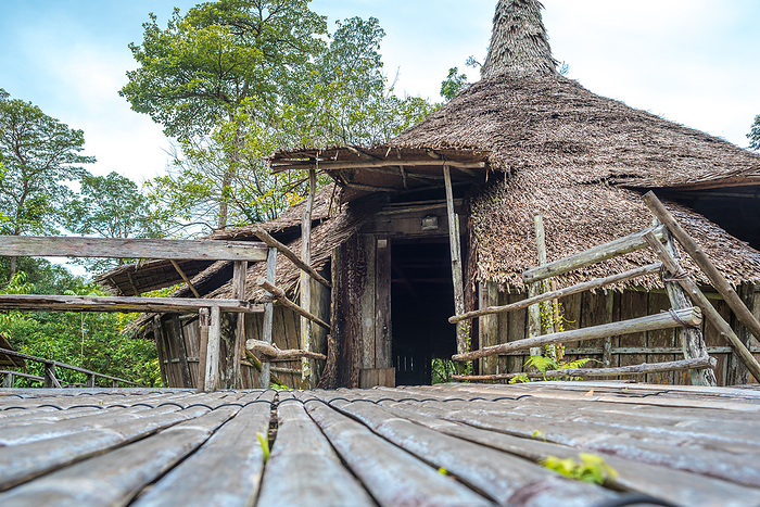 The Bidayuh Baruk is roundhouse in Sarawak. It is a place for community gatherings The Bidayuh Baruk is Roundhouse in Sarawak. It is a Place for Community Gatherings, by Zoonar Stefan Laws
