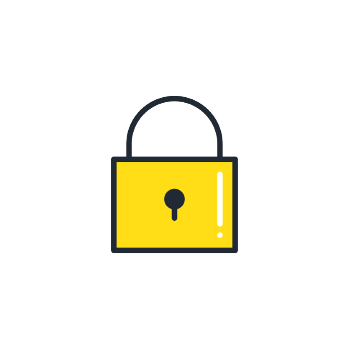 Simple vector icon illustration of padlock